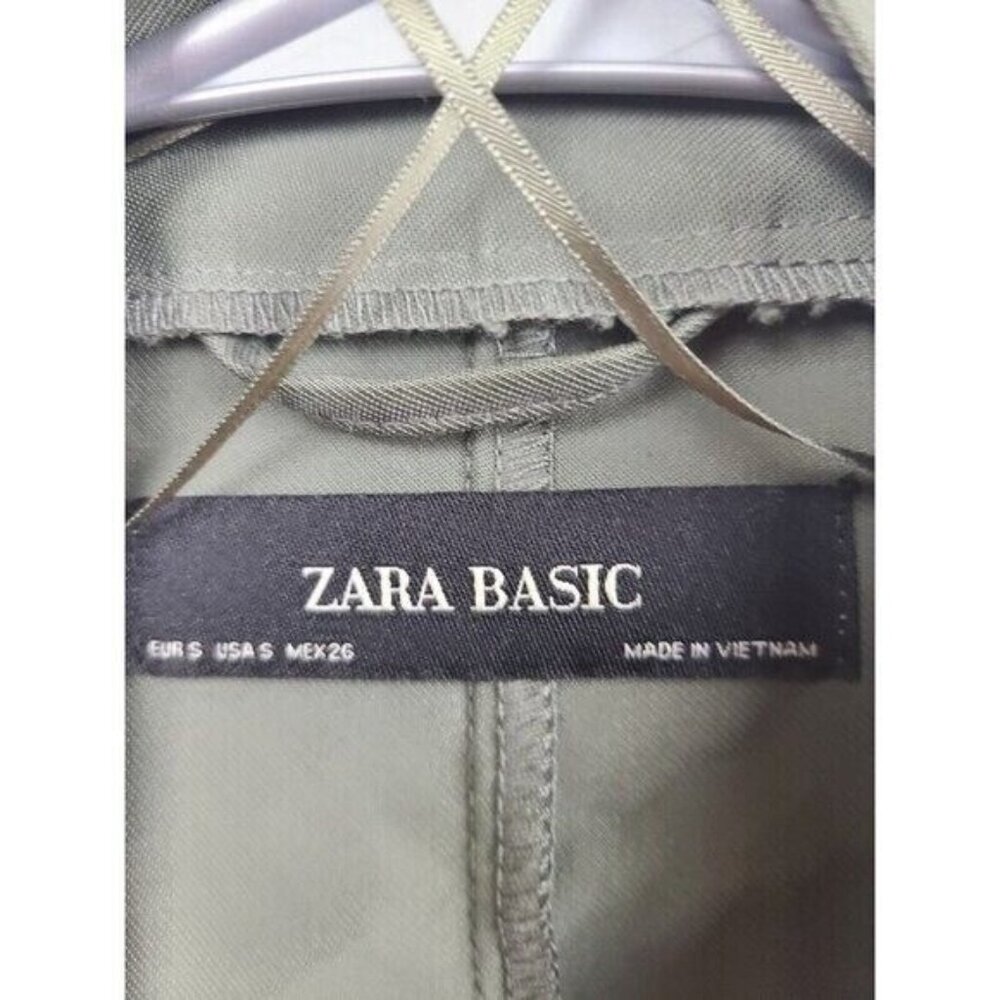 Zara Basic Womens Utility Jacket Small Olive Gree… - image 4
